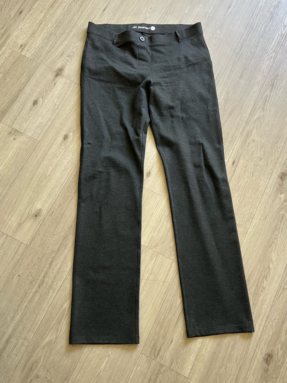 BetaBrand Dark Gray Straight Leg Mid Rise Pants Sz XL LONG